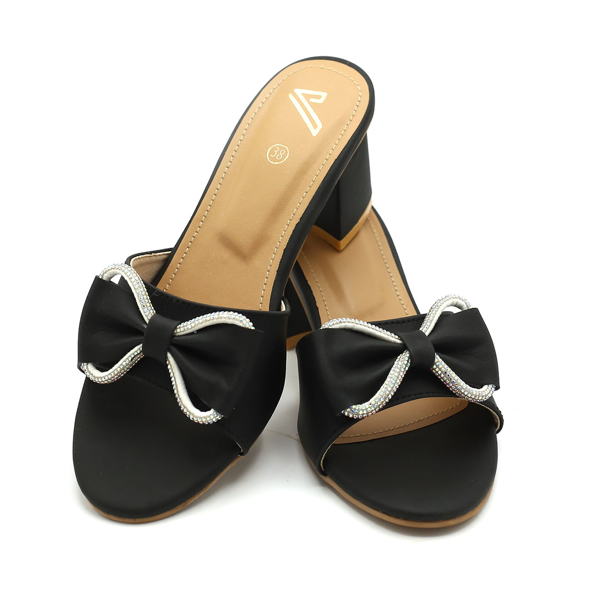 Women's Heel Slipper - Black, Women Heels, Chase Value, Chase Value