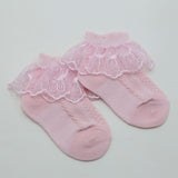 Girls Frill Sock - Pink, Girls Socks, Chase Value, Chase Value