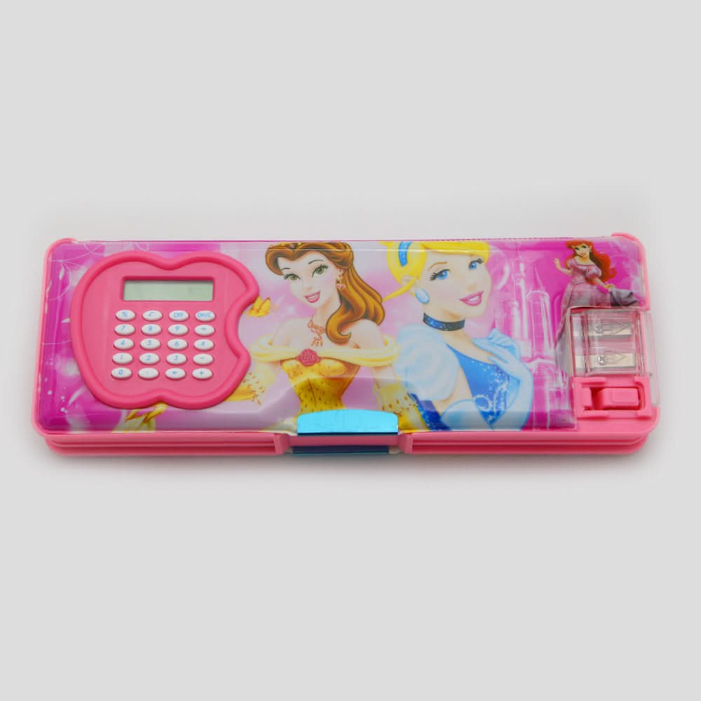 Pencil Box with Calculator - Pink, Stationary Pouch & Box, Chase Value, Chase Value