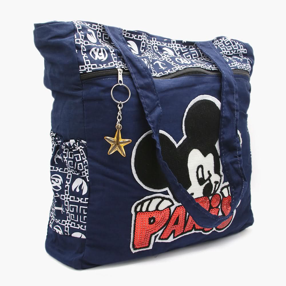 Women's Fabric Bag - Navy Blue, Women Bags, Chase Value, Chase Value
