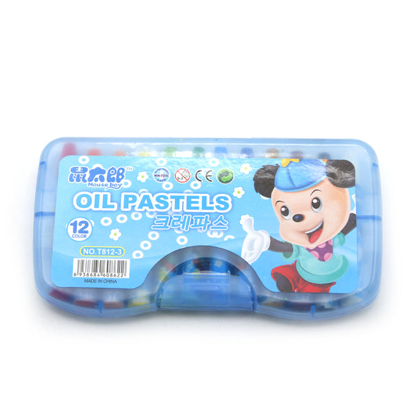 Oil Pastel 12 Colors For Kids - Blue