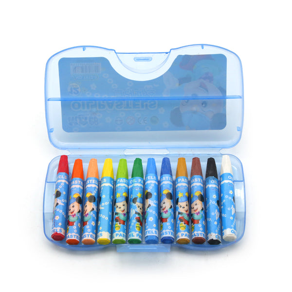 Oil Pastel 12 Colors For Kids - Blue