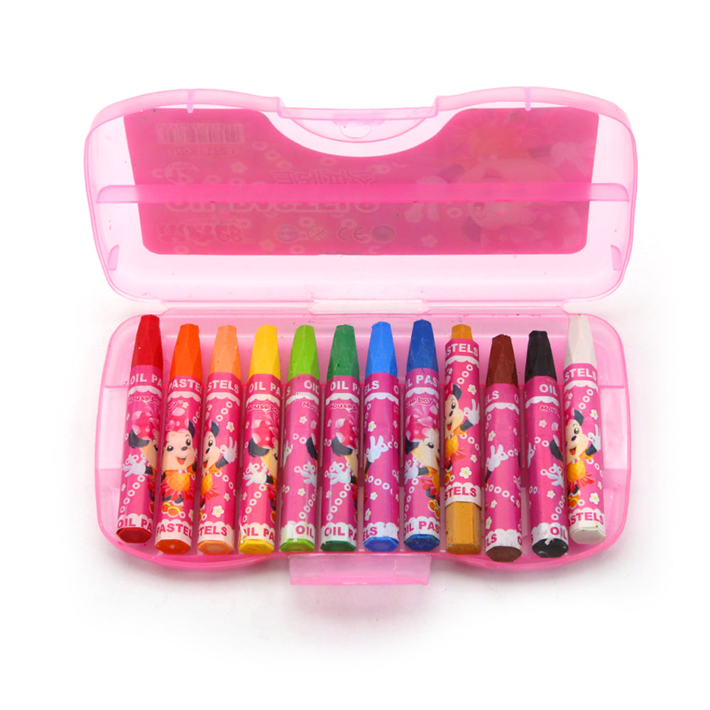 Oil Pastel 12 Colors For Kids - Pink, Coloring Tools, Chase Value, Chase Value
