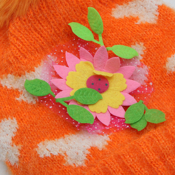 Kids Woolen Cap - Orange