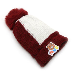 Kids Woollen Cap - Maroon