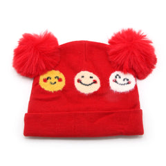 Kids Woolen Cap - Red