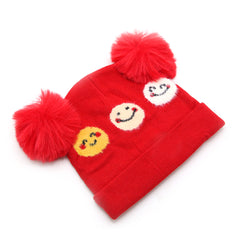 Kids Woolen Cap - Red