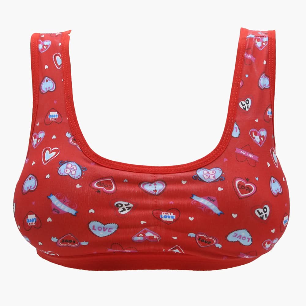Girls Foam Biddies - Red, Girls Shameez Camisole & Biddies, Chase Value, Chase Value