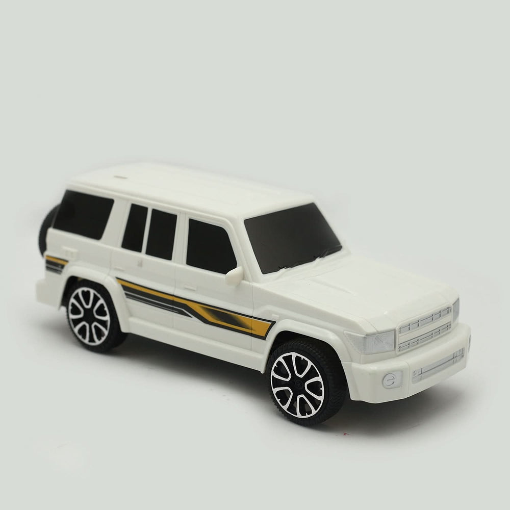 Friction Jeep Toyota  -  White, Die-cast Model Car, Chase Value, Chase Value