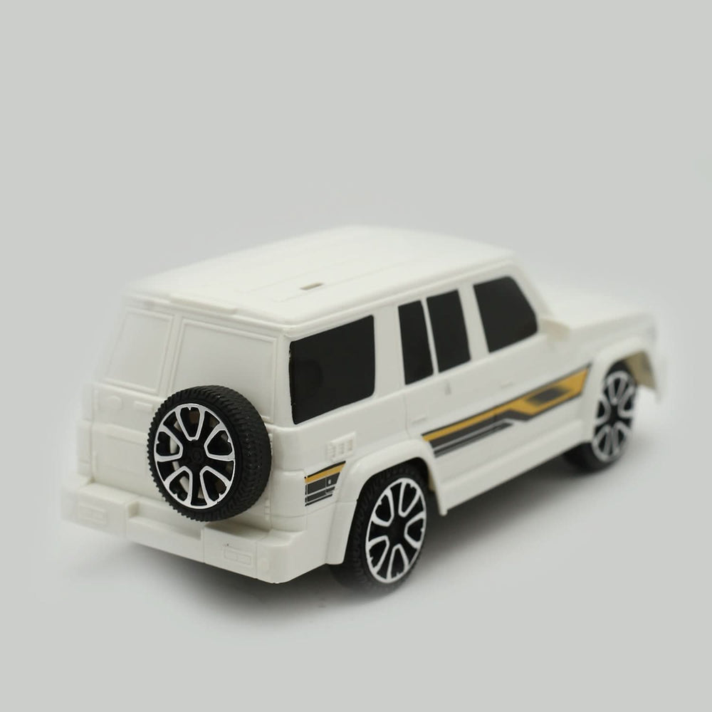 Friction Jeep Toyota  -  White, Die-cast Model Car, Chase Value, Chase Value
