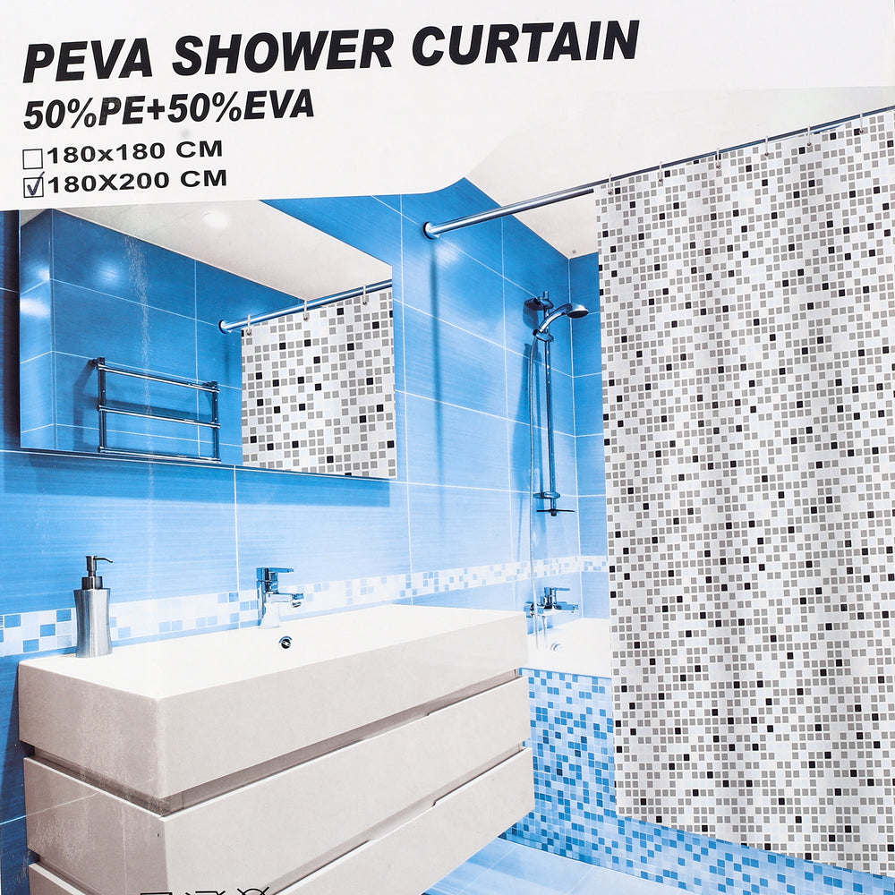 Peva Shower Curtain 180 X 200, Shower Curtain, Chase Value, Chase Value