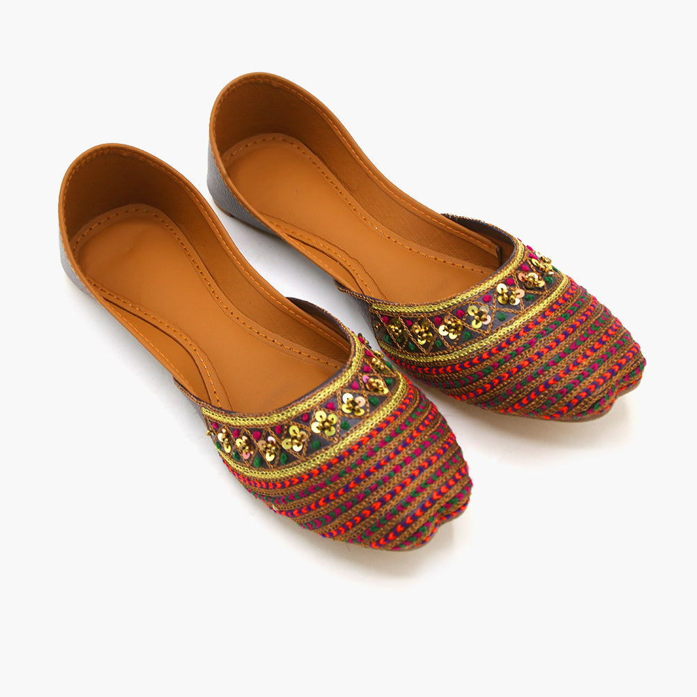 Women's Khussa - Brown, Women Pumps, Chase Value, Chase Value