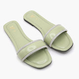 Women's Slipper - Dark Green, Women Slippers, Chase Value, Chase Value