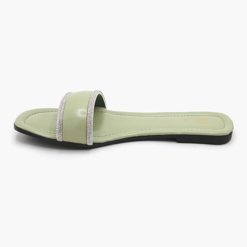 Women's Slipper - Dark Green, Women Slippers, Chase Value, Chase Value