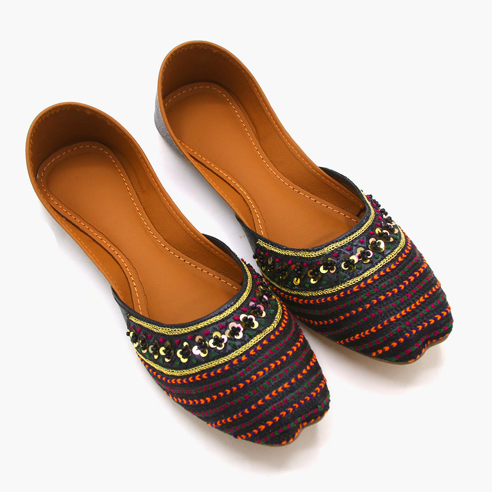 Women's Khussa - Black, Women Pumps, Chase Value, Chase Value