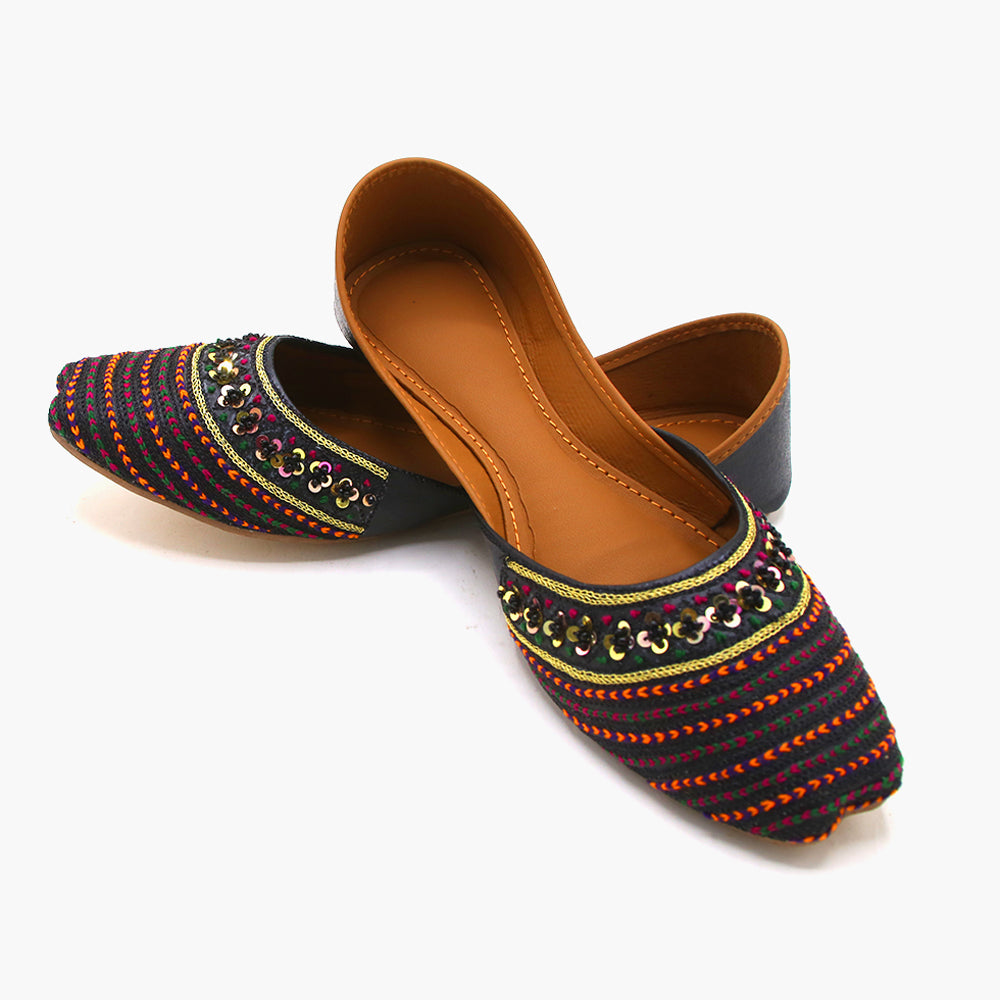 Women's Khussa - Black, Women Pumps, Chase Value, Chase Value