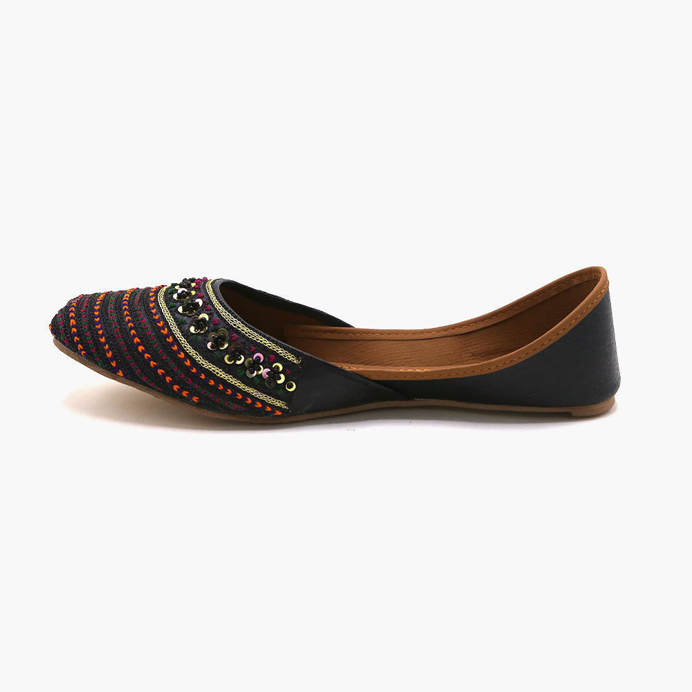 Women's Khussa - Black, Women Pumps, Chase Value, Chase Value