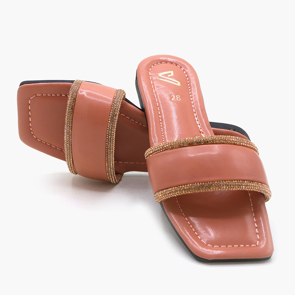 Girls Slipper - Peach, Girls Slippers, Chase Value, Chase Value