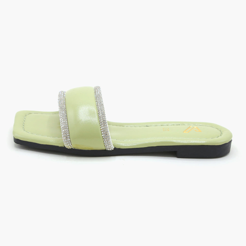 Girls Slipper - Dark Green, Girls Slippers, Chase Value, Chase Value