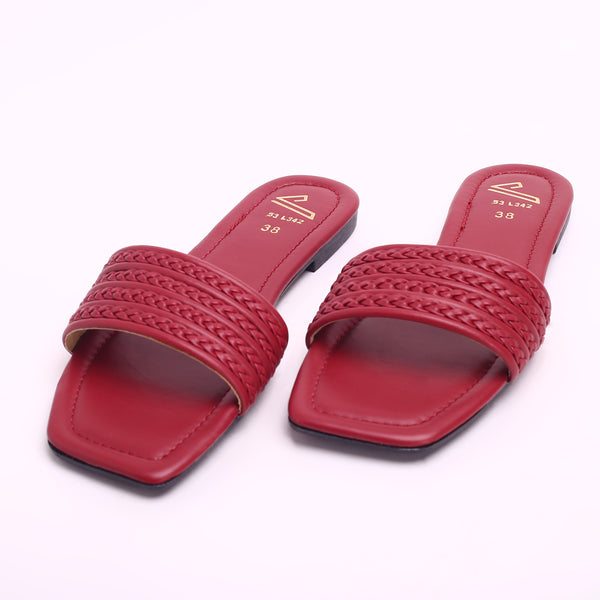 Women's Slippers - Maroon