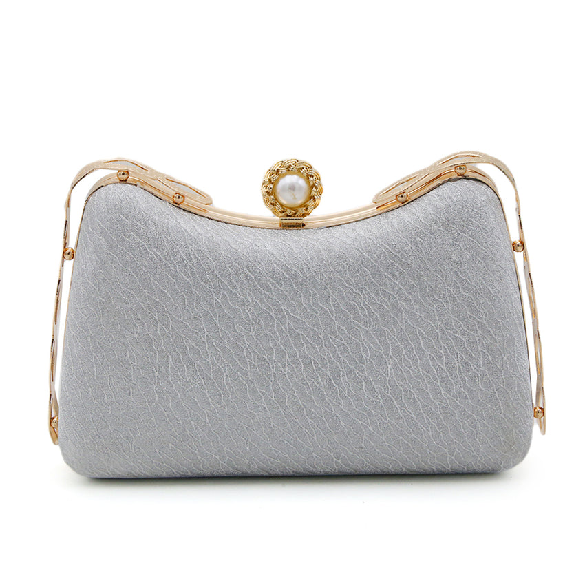 Women's Fancy Clutch - Silver