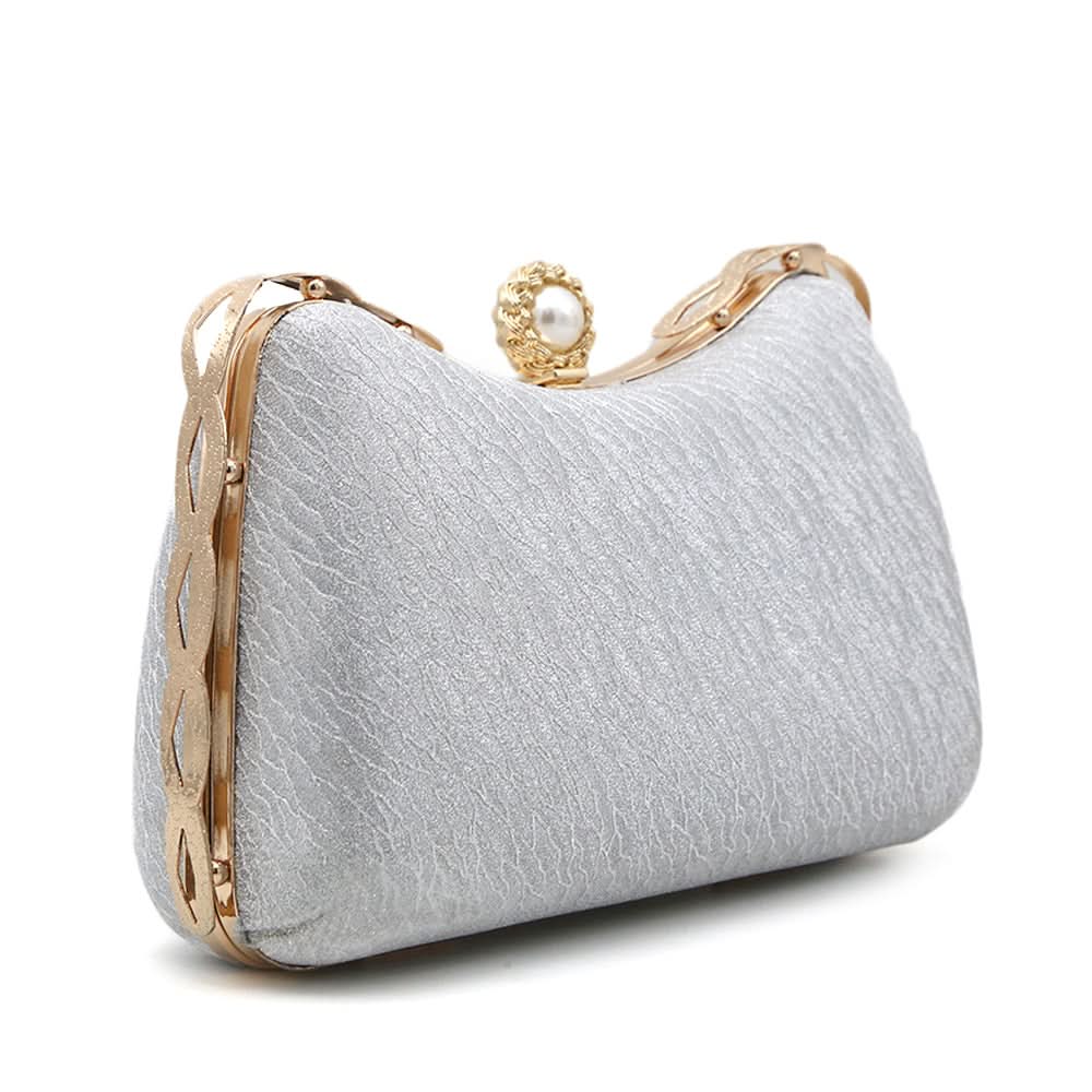 Women's Fancy Clutch - Silver, Women Clutches, Chase Value, Chase Value