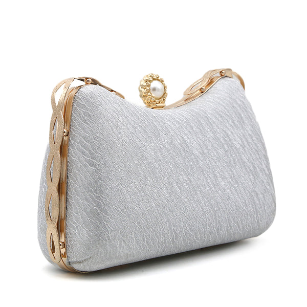 Women's Fancy Clutch - Silver