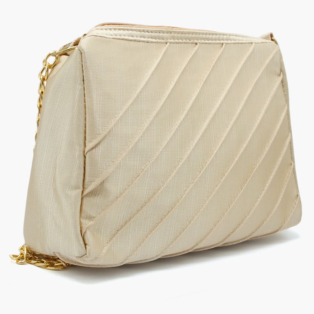 Women's Shoulder Bag - Golden, Women Bags, Chase Value, Chase Value