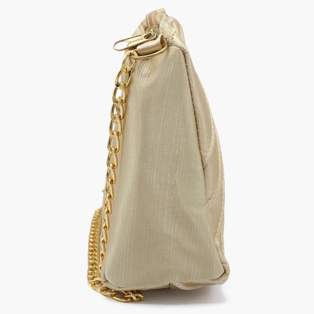 Women's Shoulder Bag - Golden, Women Bags, Chase Value, Chase Value