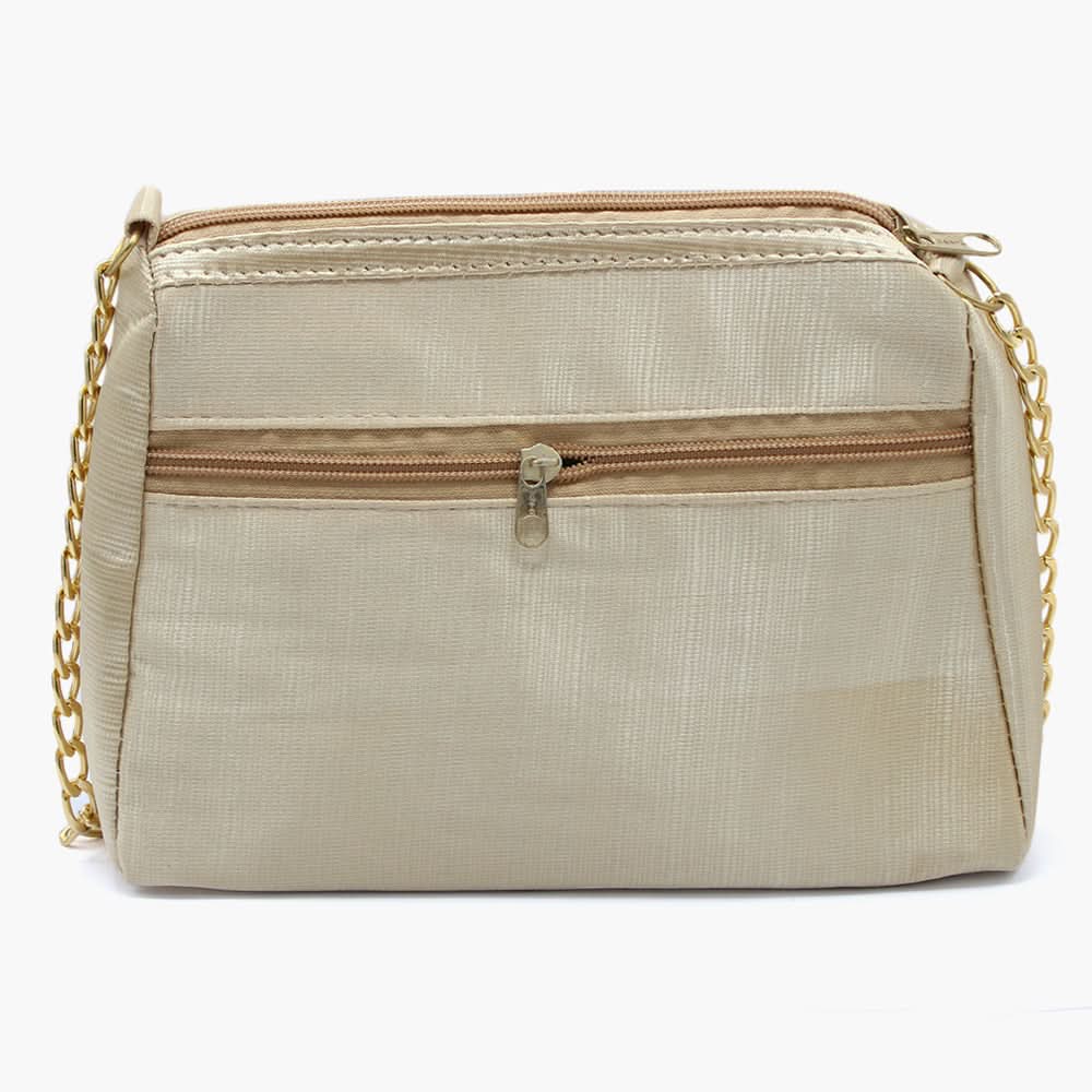 Women's Shoulder Bag - Golden, Women Bags, Chase Value, Chase Value