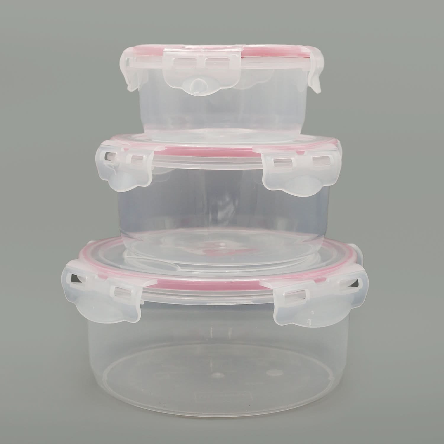 3 Pc Round Air Tight Food Storage Container, Tiffin Boxes & Bottles, Chase Value, Chase Value