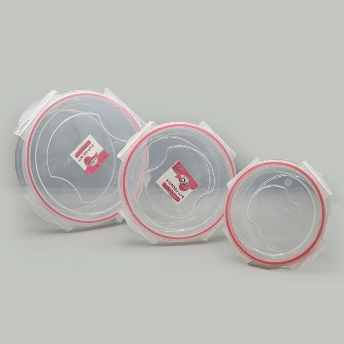 3 Pc Round Air Tight Food Storage Container, Tiffin Boxes & Bottles, Chase Value, Chase Value