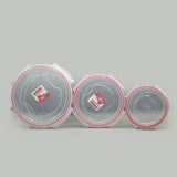 3 Pc Round Air Tight Food Storage Container, Tiffin Boxes & Bottles, Chase Value, Chase Value