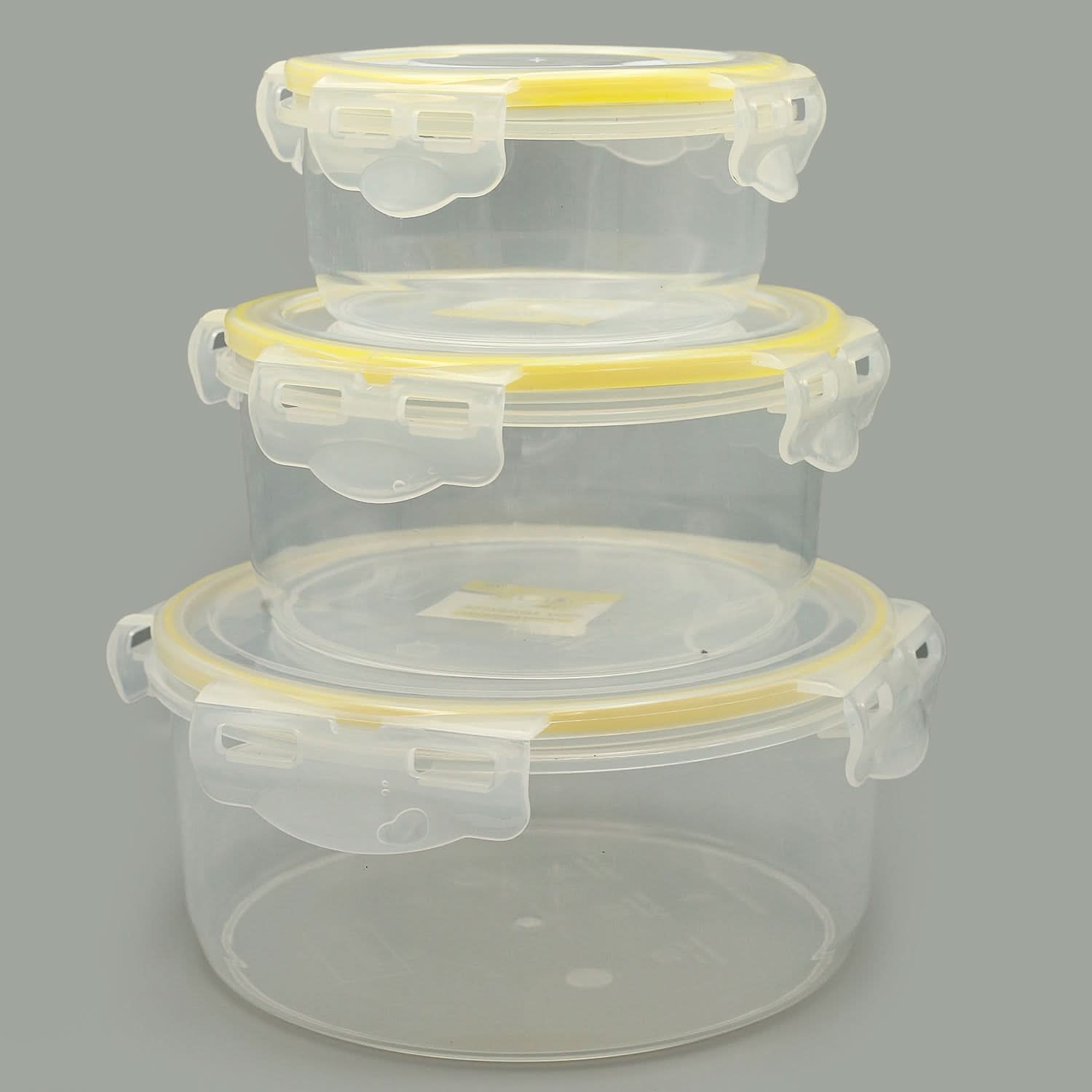 3 Pc Round Air Tight Food Storage Container, Tiffin Boxes & Bottles, Chase Value, Chase Value