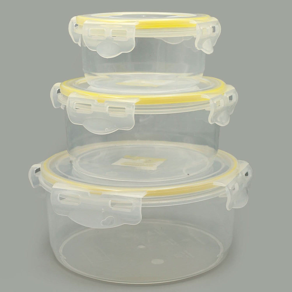 3 Pc Round Air Tight Food Storage Container, Tiffin Boxes & Bottles, Chase Value, Chase Value