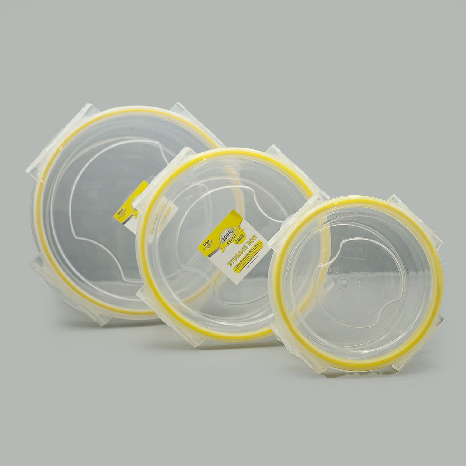 3 Pc Round Air Tight Food Storage Container, Tiffin Boxes & Bottles, Chase Value, Chase Value