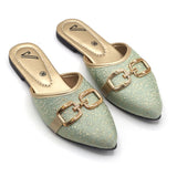 Valuable Women's Backless Pump - Green, Women Backless Pumps, Chase Value, Chase Value
