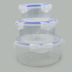 3 Pc Round Air Tight Food Storage Container