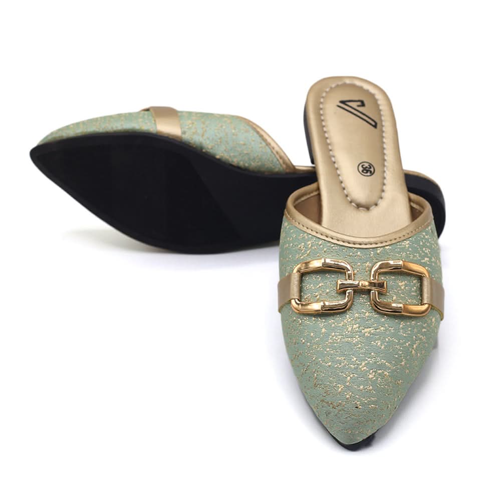 Valuable Women's Backless Pump - Green, Women Backless Pumps, Chase Value, Chase Value