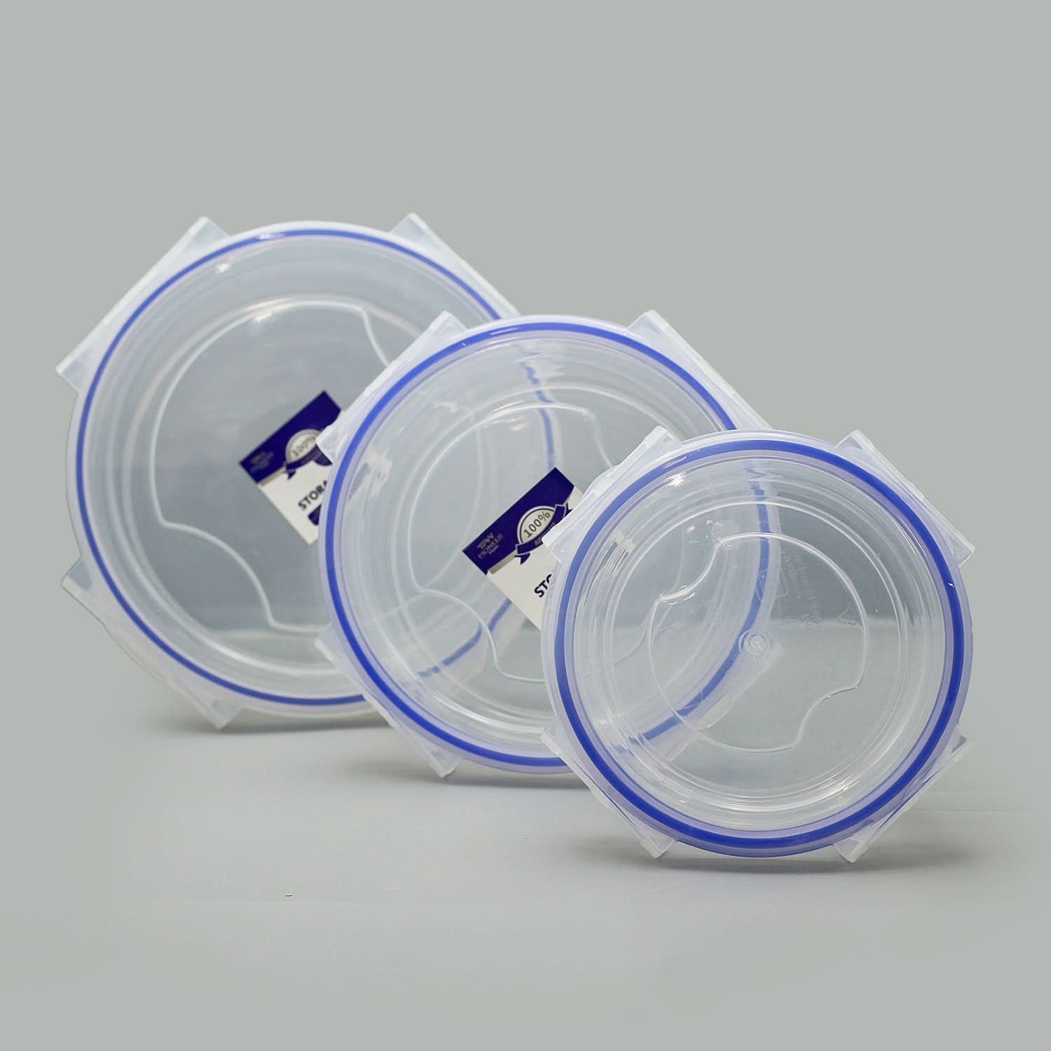3 Pc Round Air Tight Food Storage Container, Tiffin Boxes & Bottles, Chase Value, Chase Value