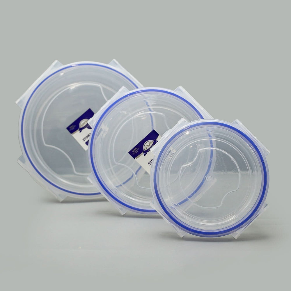 3 Pc Round Air Tight Food Storage Container, Tiffin Boxes & Bottles, Chase Value, Chase Value