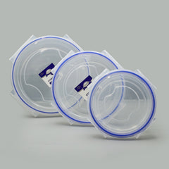3 Pc Round Air Tight Food Storage Container