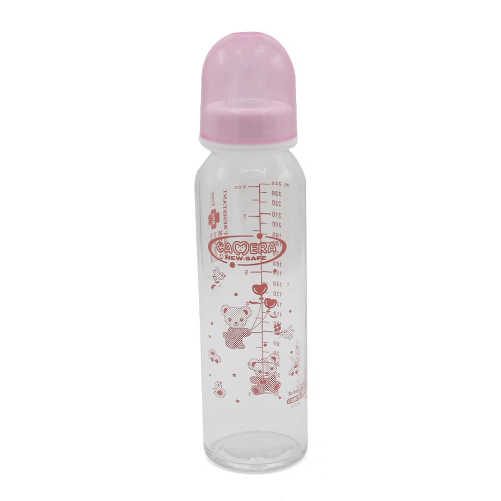 Camera Glass Feeder 8oz - Pink, Feeding Supplies, Chase Value, Chase Value