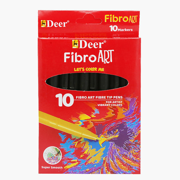Deer Fiber Tip Marker 10 Pcs, Pencil Boxes & Stationery Sets, Deer, Chase Value
