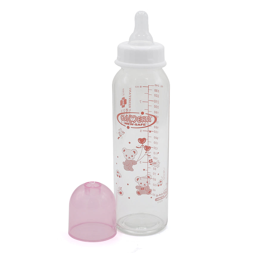 Camera Glass Feeder 8oz - Pink
