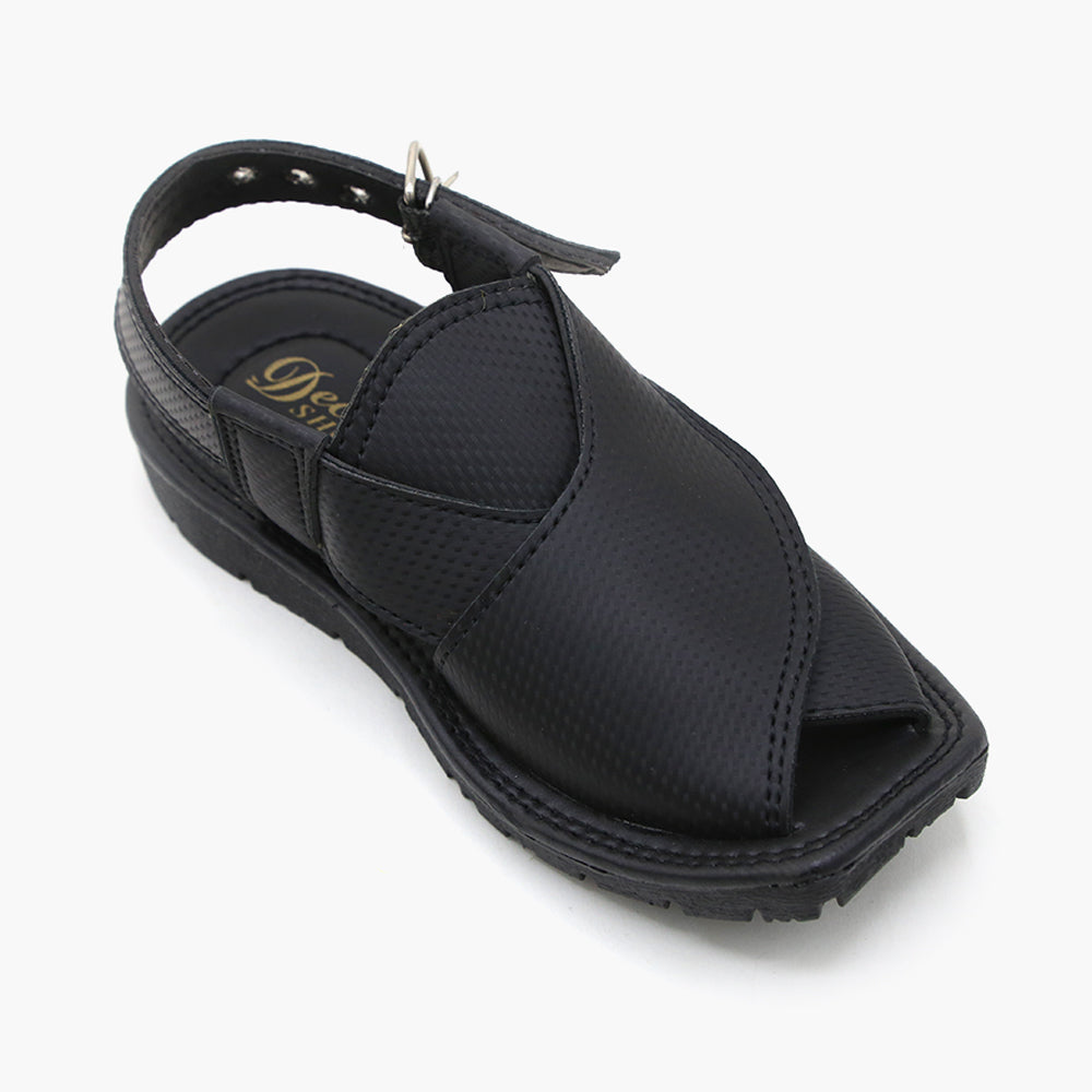 Boys Peshawri Sandal - Black, Boys Sandals, Chase Value, Chase Value