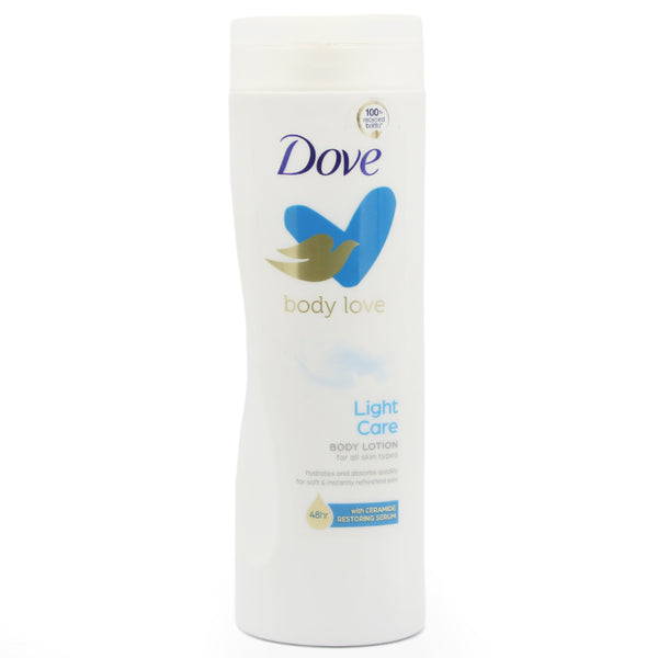 Dove Body Love Light Care Body Lotion, For All Skin Types, 400ml, Creams & Lotions, Dove, Chase Value
