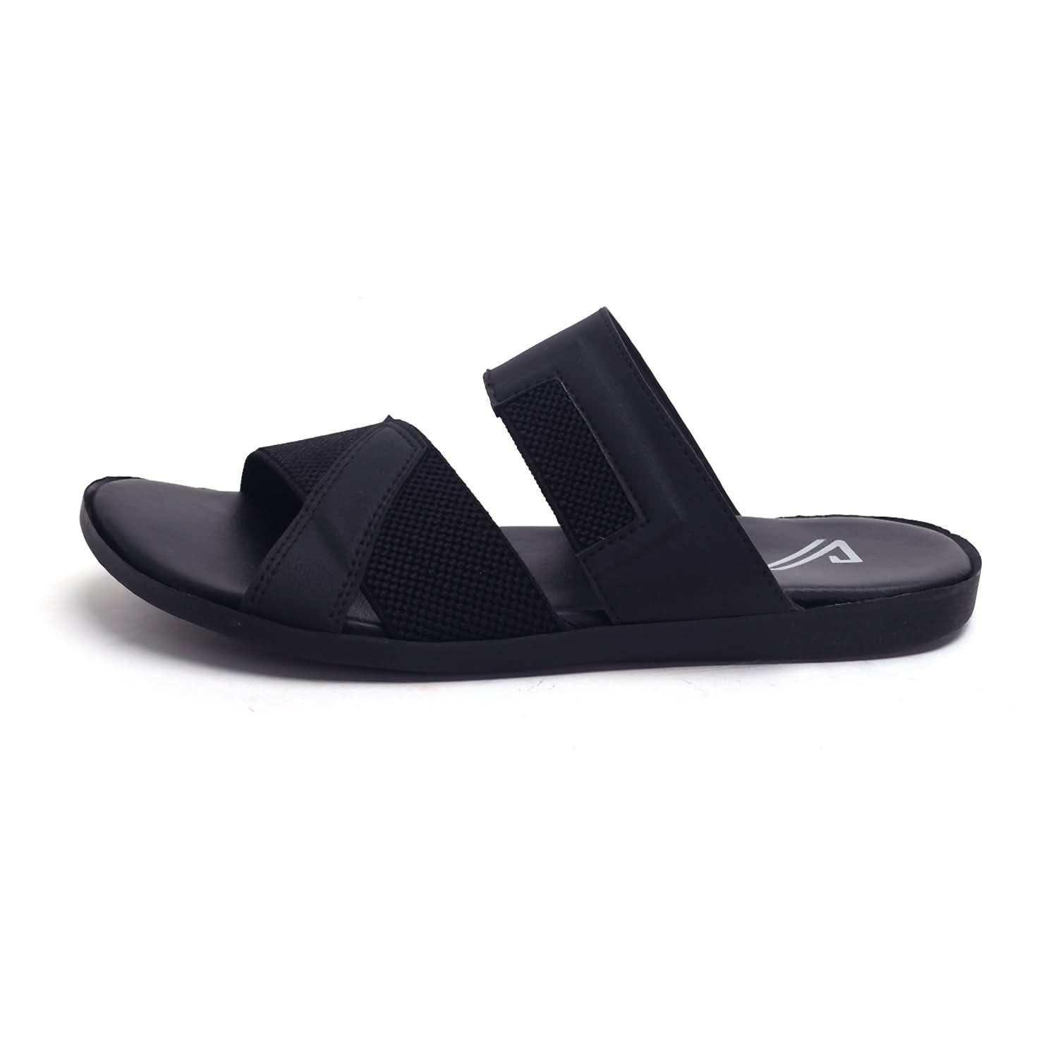 Valuable Black Casual Slipper L-002/M179, Men's Slippers, Chase Value, Chase Value