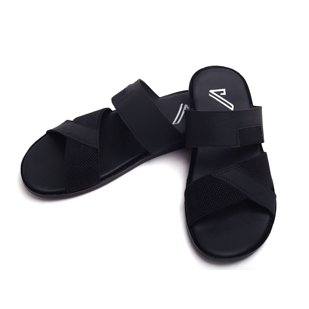 Valuable Black Casual Slipper L-002/M179, Men's Slippers, Chase Value, Chase Value