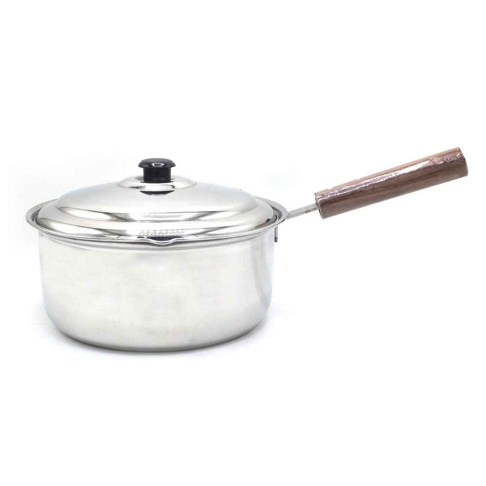 Deluxe Sauce Pan with Glass Lid - Silver, Serving & Dining, Chase Value, Chase Value
